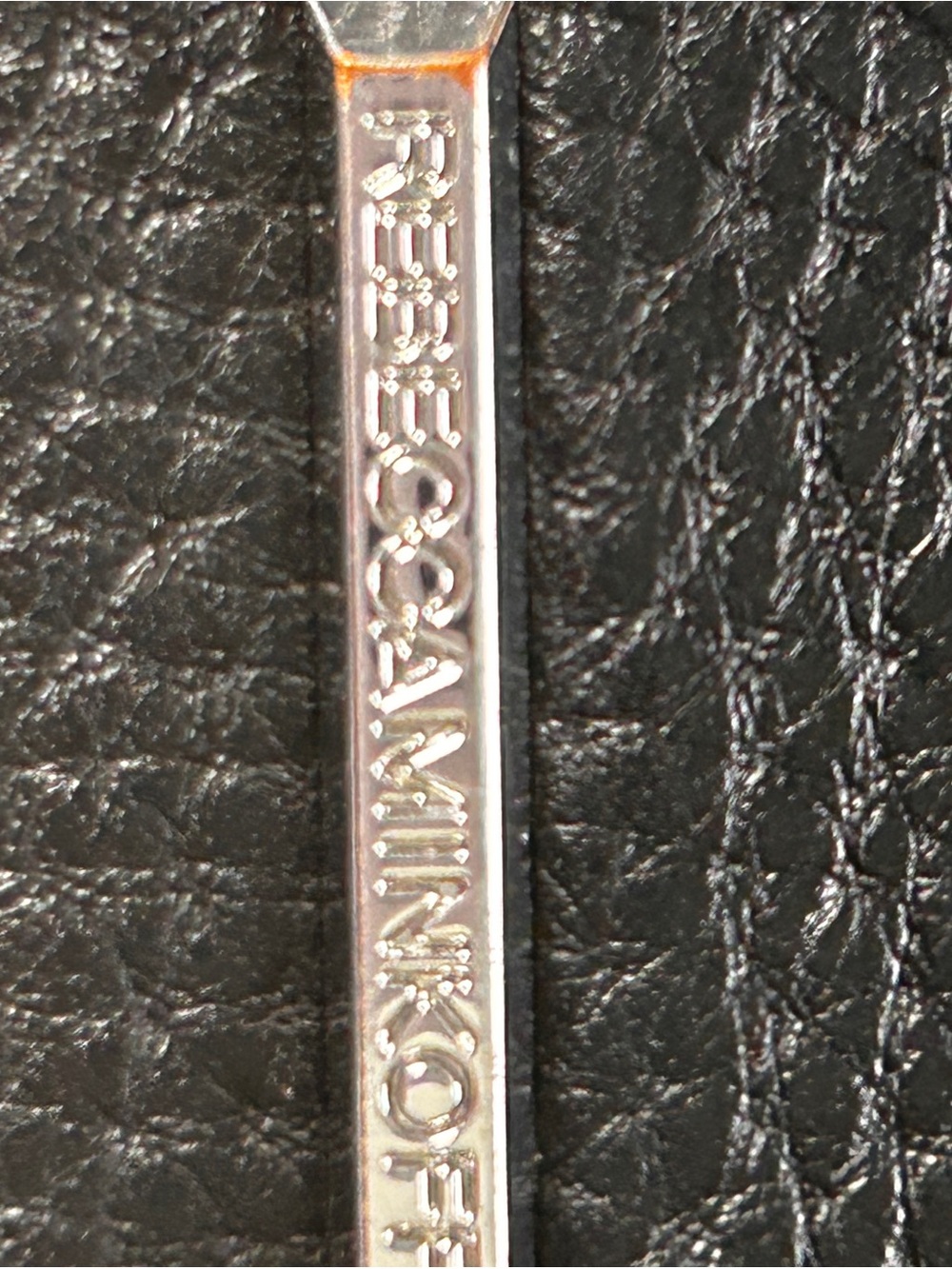 Rebecca Minkoff Black Pebbled Leather Mini Crossbody with Silver Studs & Buckle - Picture 8 of 8